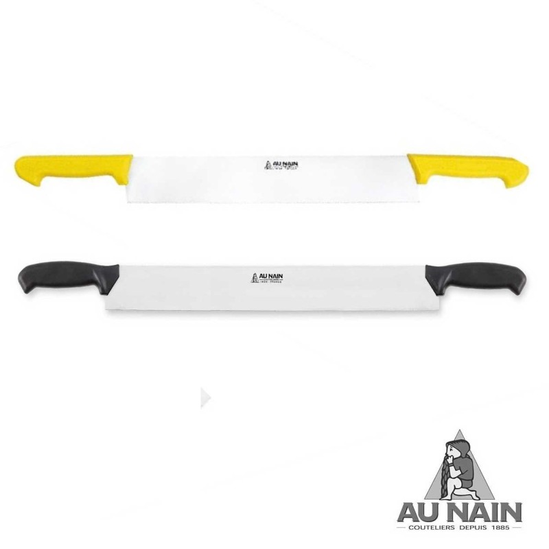 Couteau à fromage 2 mains 33cm - 36cm - 40 cm (jaune)