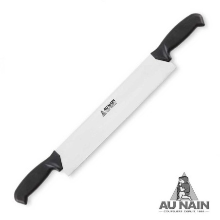 Kaasmes dubbele handgreep 36cm (zwart)