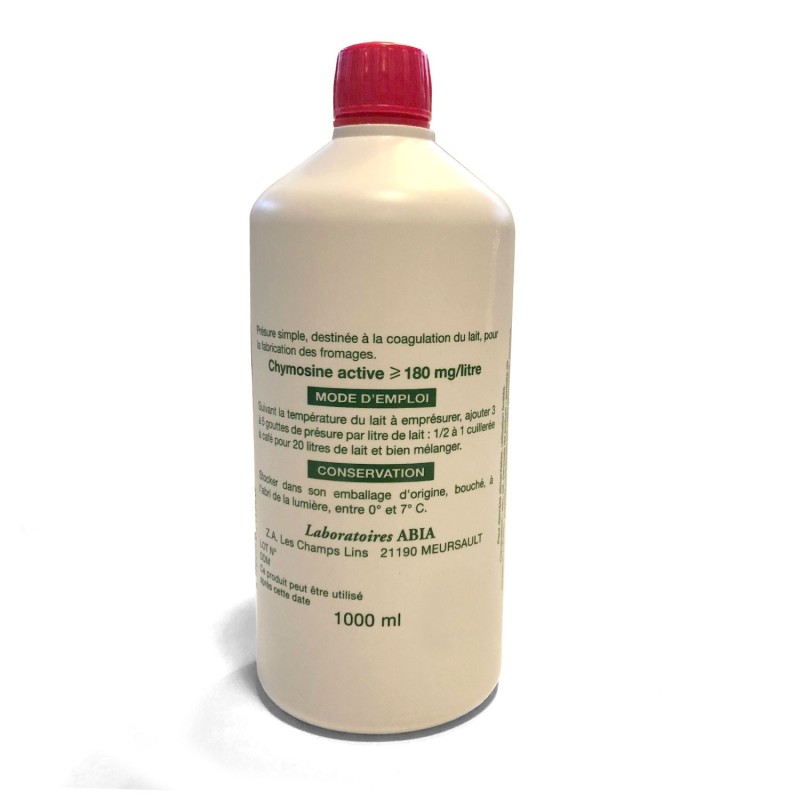 Présure de chèvre. 1 litre.