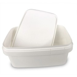 Rectangular box with lid and handle